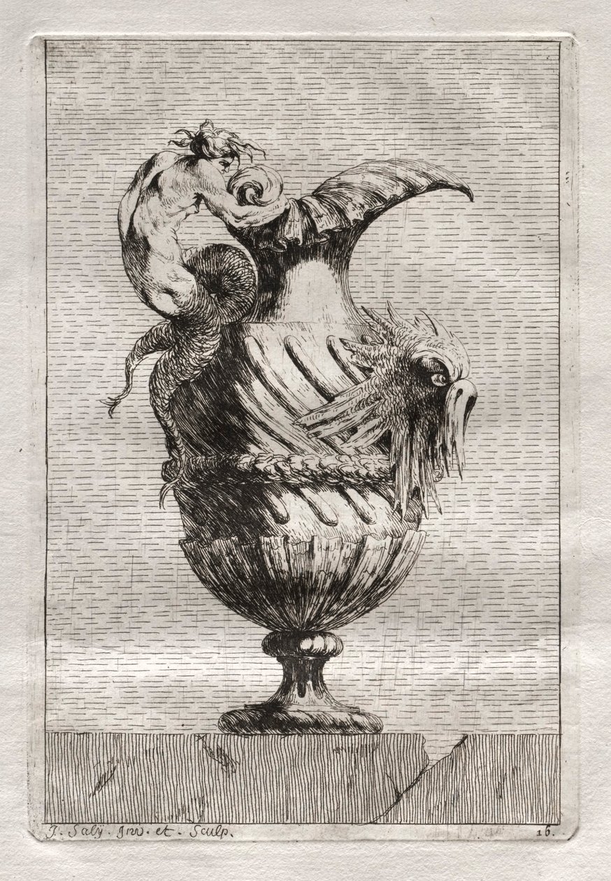 Suite of Vases: Plate 16, 1746 by Jacques Francois Joseph Saly