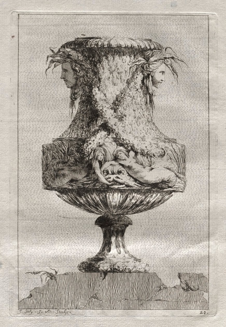 Suite of Vases: Plate 20 by Jacques Francois Joseph Saly