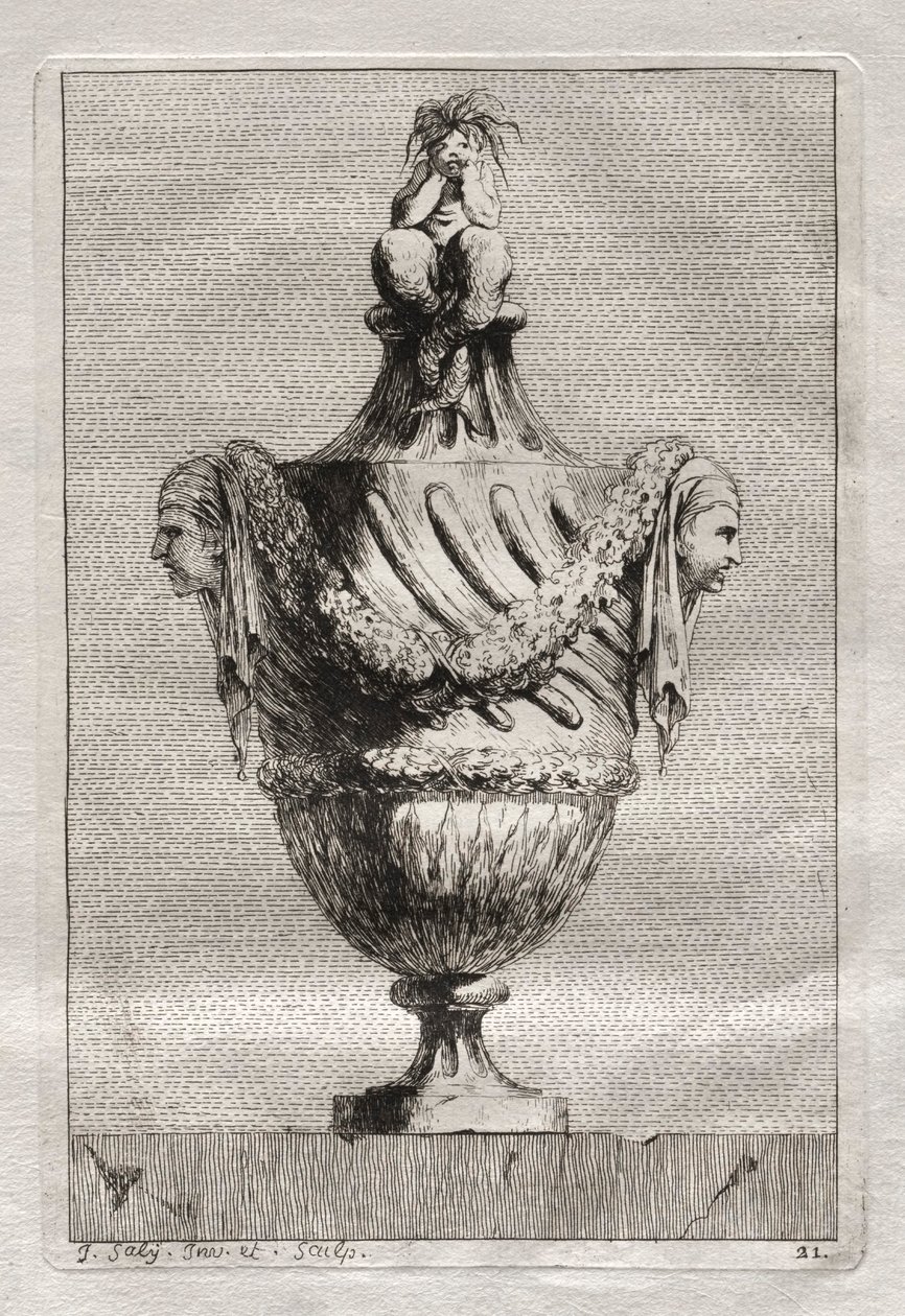Suite of Vases: Plate 21 by Jacques Francois Joseph Saly