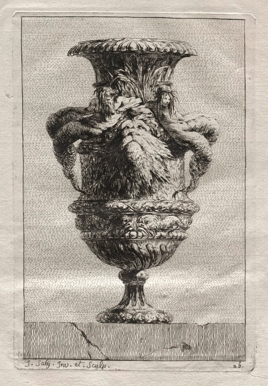 Suite of Vases: Plate 26 by Jacques Francois Joseph Saly
