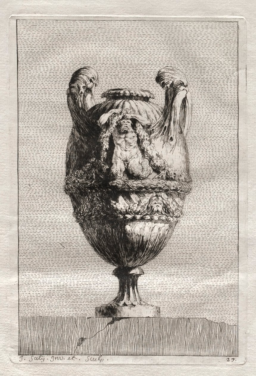 Suite of Vases: Plate 27, 1746 by Jacques Francois Joseph Saly