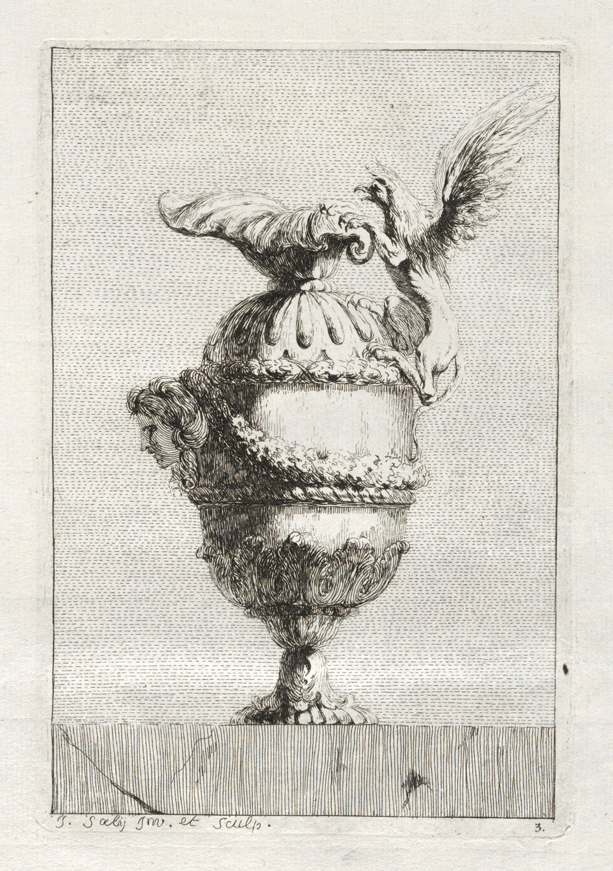 Suite of Vases: Plate 3, 1746 by Jacques Francois Joseph Saly