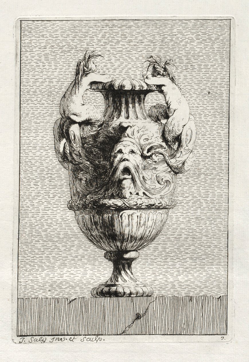 Suite of Vases: Plate 7 by Jacques Francois Joseph Saly