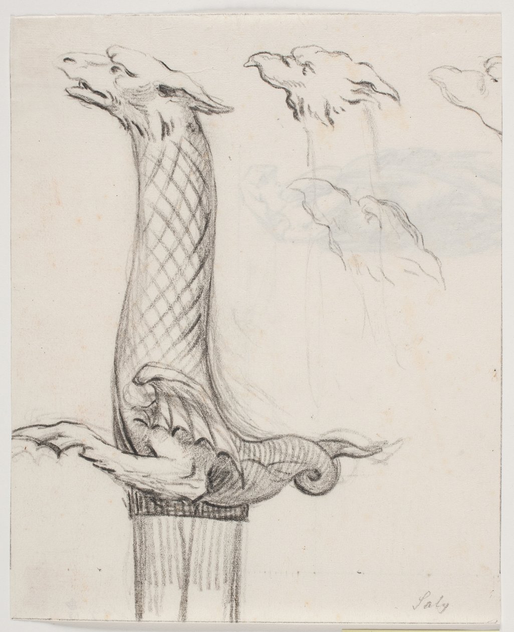Sword Hilt in the Form of a Dragon and Three Dragon Heads by Jacques Francois Joseph Saly