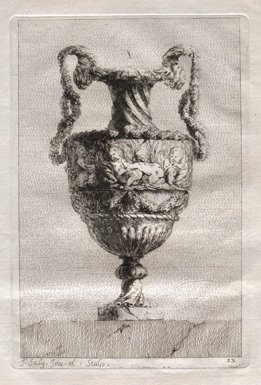 Suite of Vases: Plate 23 by Jacques François Saly