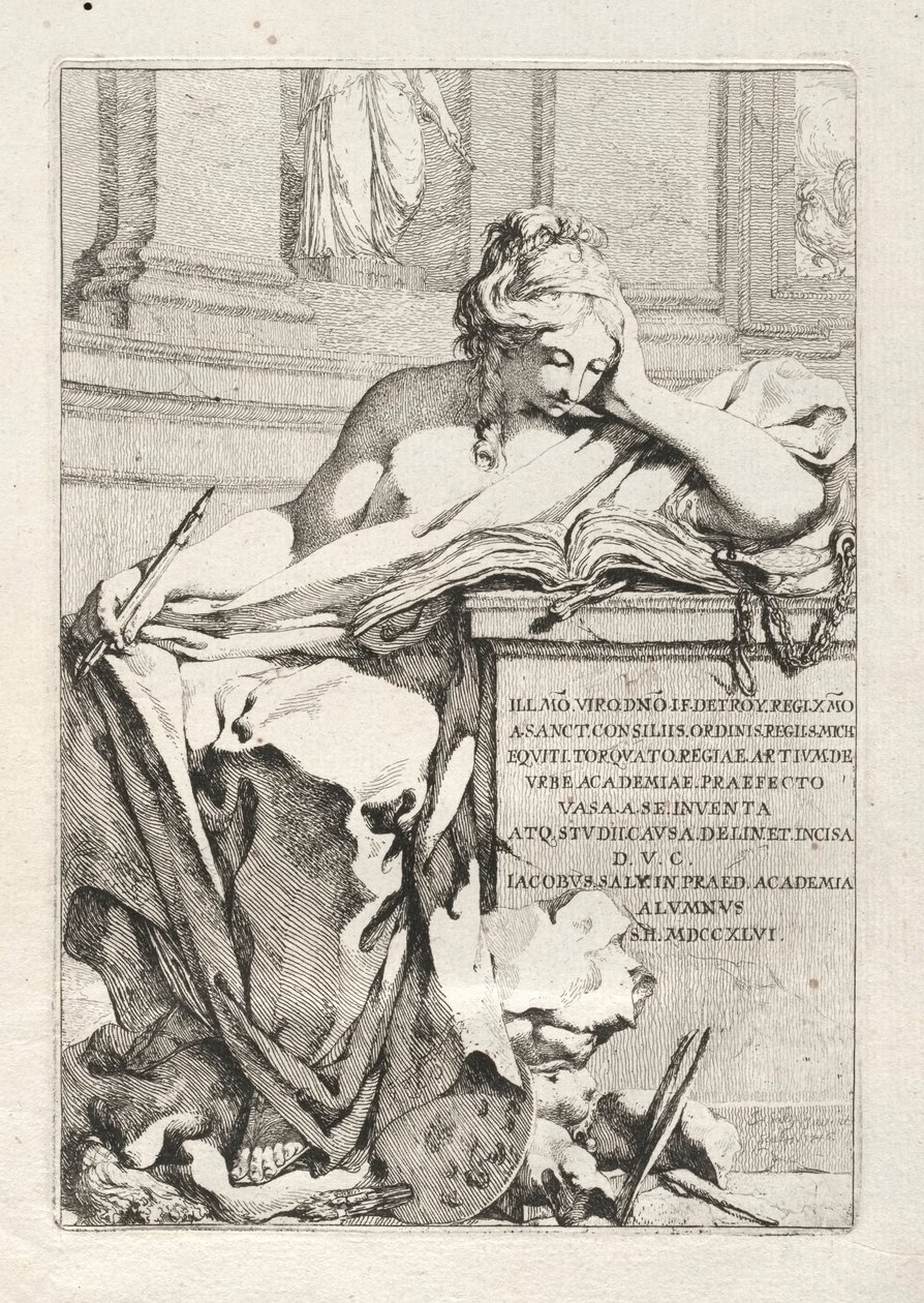 Suite of Vases: Title Page by Jacques François Saly