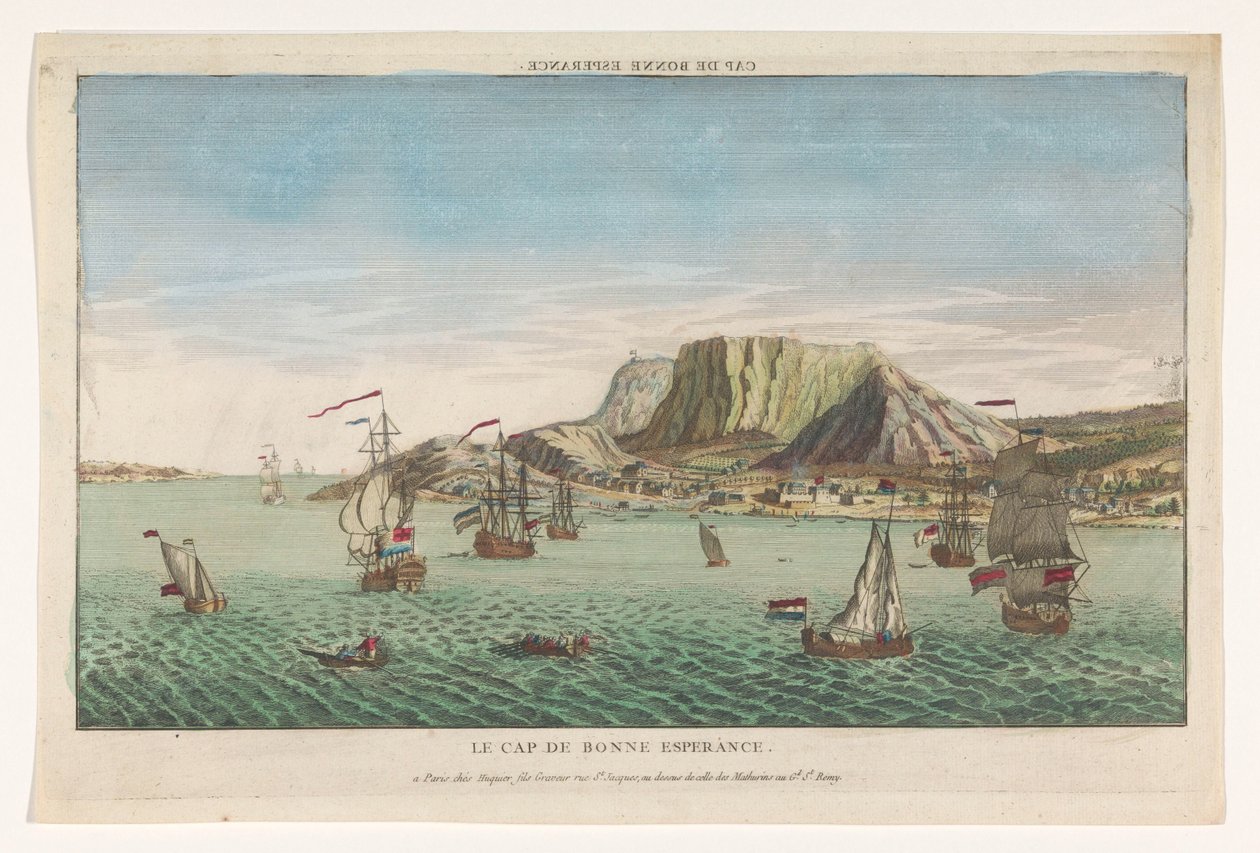 View of the Cape of Good Hope in South Africa (Cap de Bonne Esperance) by Jacques Gabriel Huquier