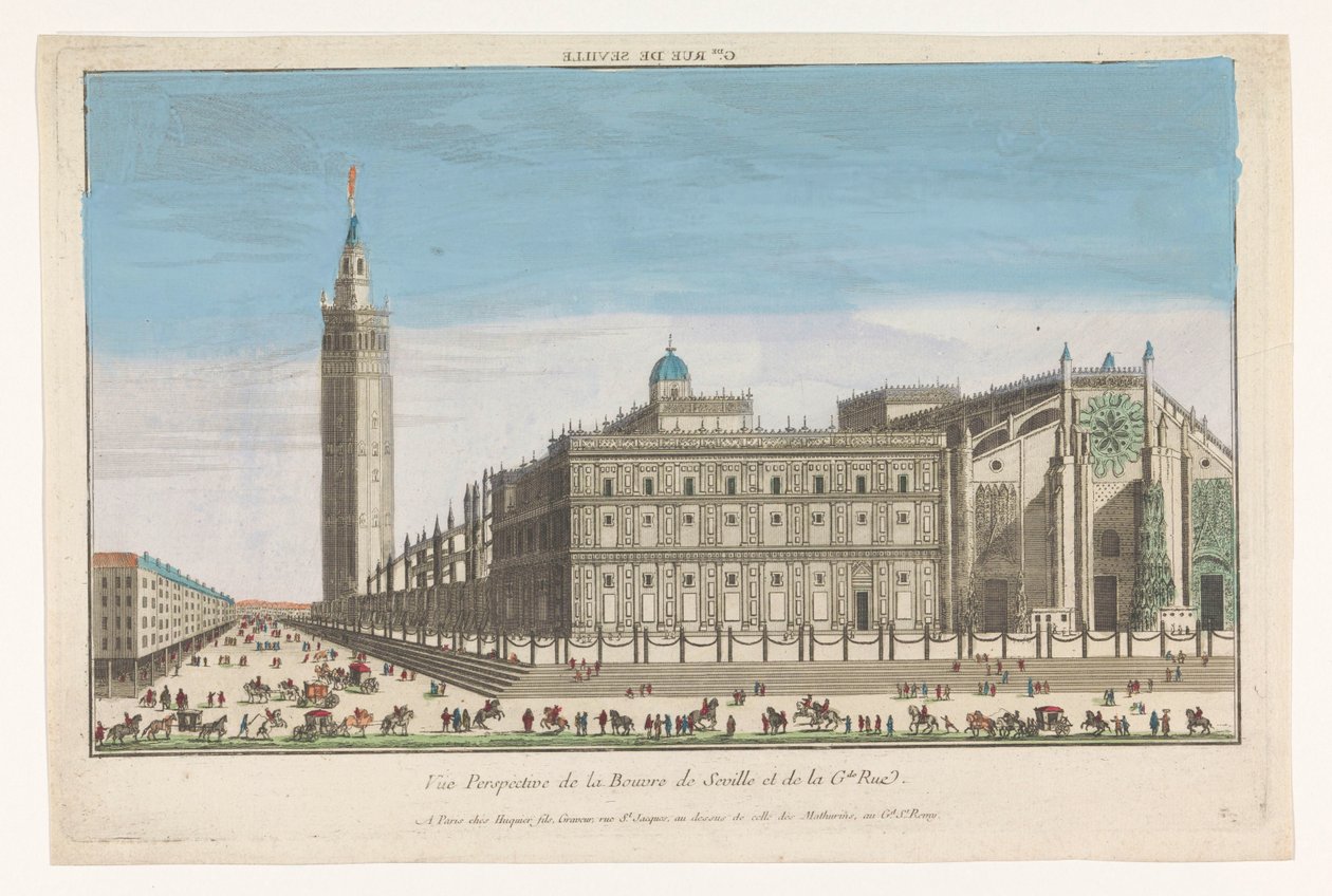 View of the Cathedral of Seville by Jacques Gabriel Huquier