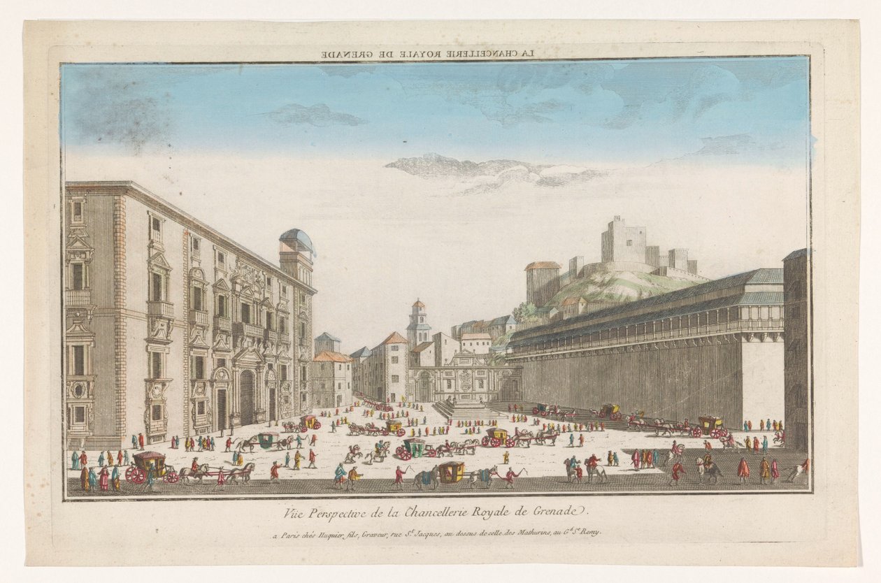View of the Royal Chancery in Granada by Jacques Gabriel Huquier