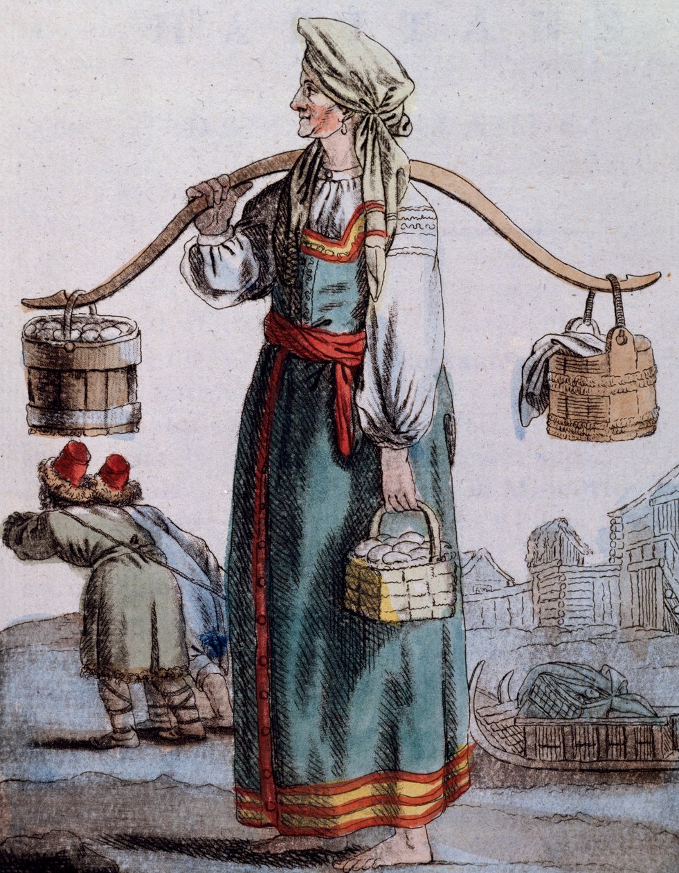 Eggs Seller in St Petersburg by Jacques Grasset de Saint Sauveur