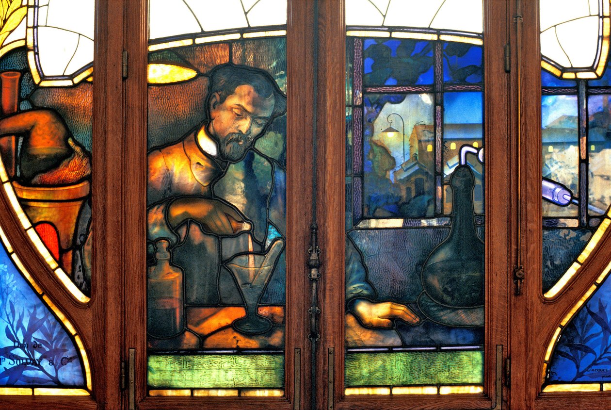 Nancy, Art Nouveau, Chamber of Commerce and Industry, Stained glass windows by Jacques Gruber