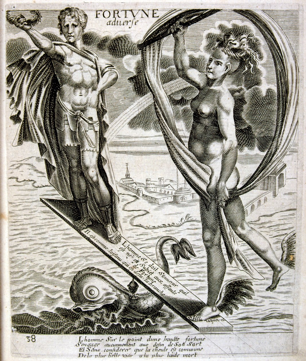 17th century engraved illustration from a collection of proverbs by Jacques Lagniet by Jacques Lagniet