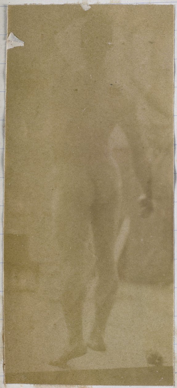 Study of a Male Nude Model, Standing and Seen from the Back, in the Studio of Jacques de Lalaing by Jacques Lalaing (attributed to)