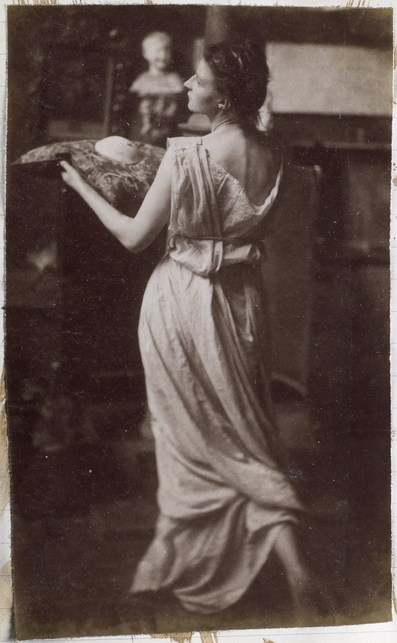 Study of a Female Model in Drapery, Seen from the Back, in the Studio of Jacques de Lalaing by Jacques Lalaing (attributed to)