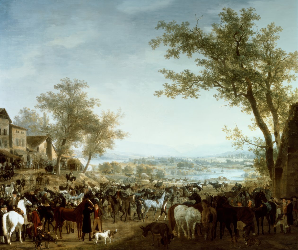 Horse Market in Gaillard by Jacques Laurent Agasse