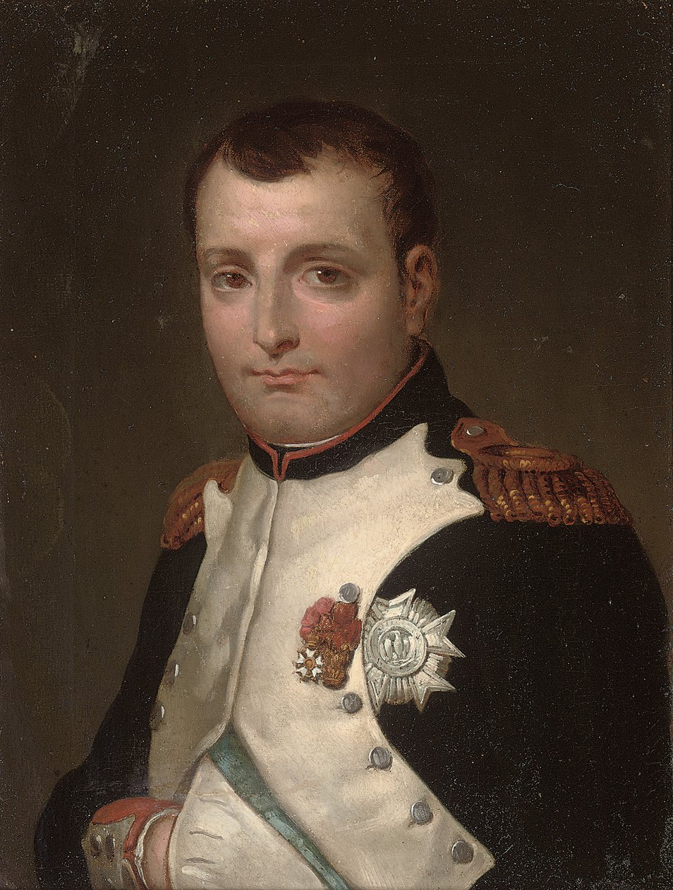 Napoleon in His Study in the Tuileries Palace (Detail) by Jacques Louis David