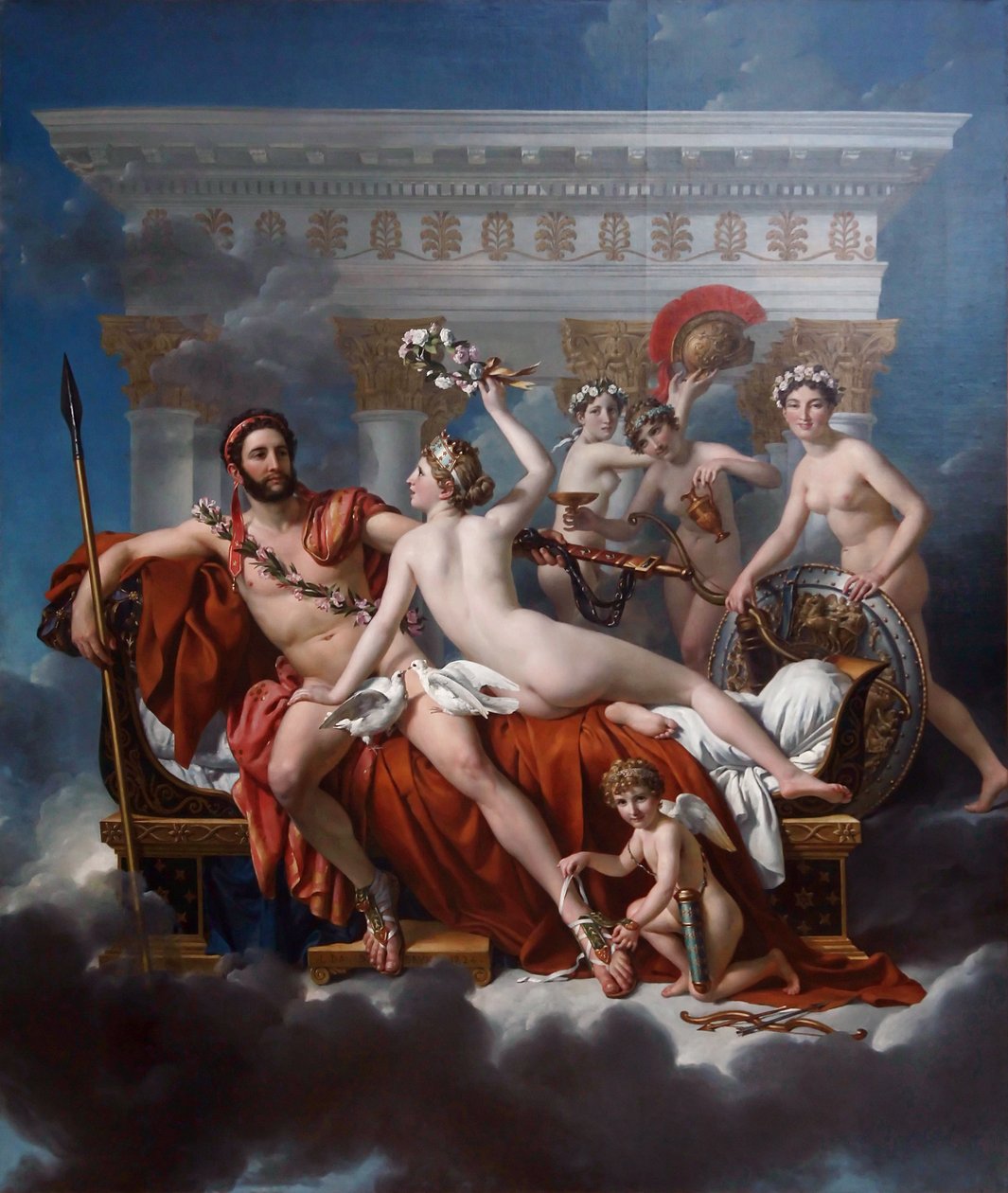 Mars Being Disarmed by Venus by Jacques Louis David