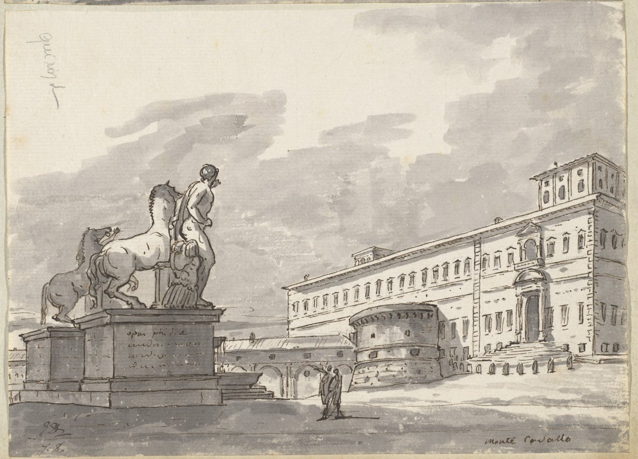 Monte Cavallo, with the Horse Tamers by Jacques Louis David