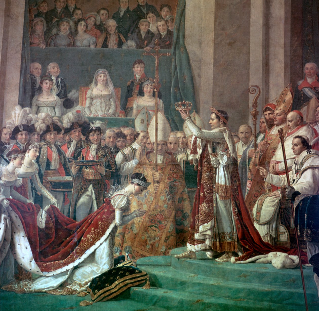 Painting of Napoleon Buonaparte and Empress Josephine, 18th century by Jacques Louis David