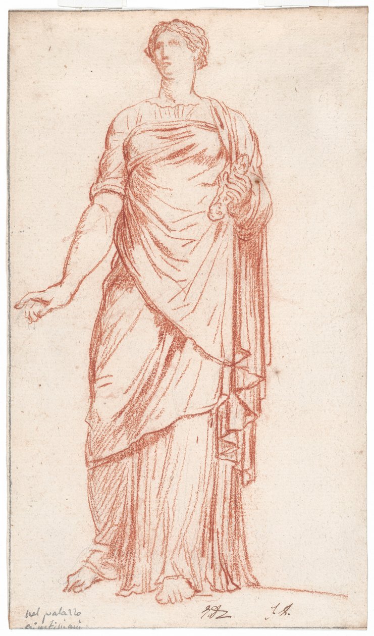 Statue of Flora Seen from the Front, in the Palazzo Giustiniani, Rome by Jacques Louis David