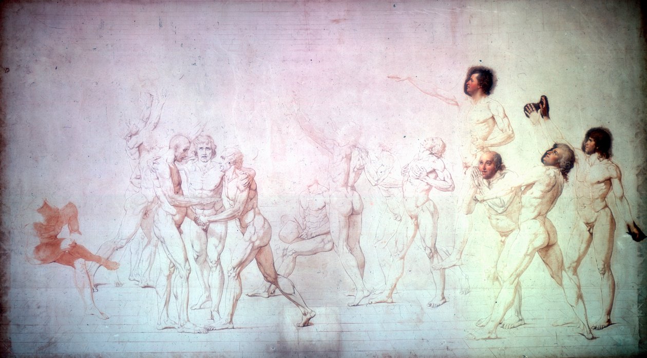 The Oath in the Tennis Court by Jacques Louis David