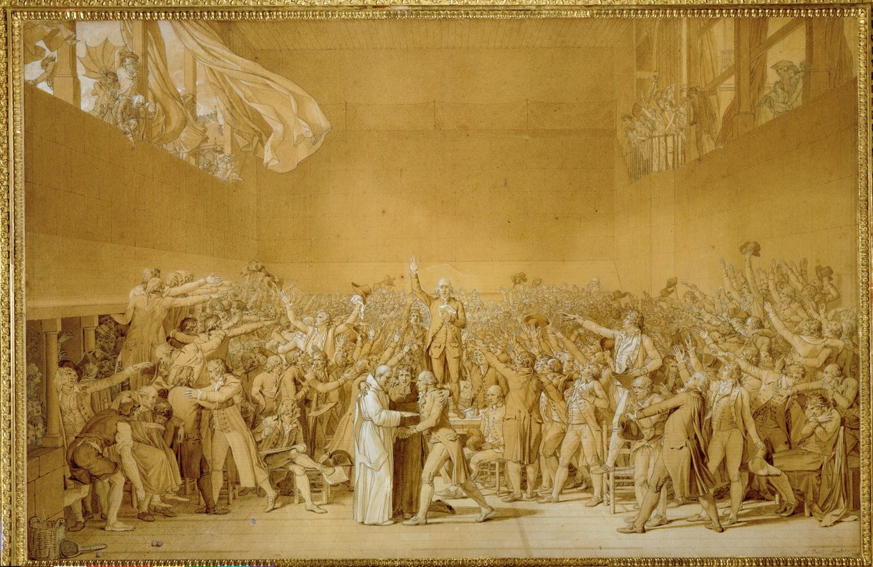 The Oath of the Tennis Court by Jacques Louis David