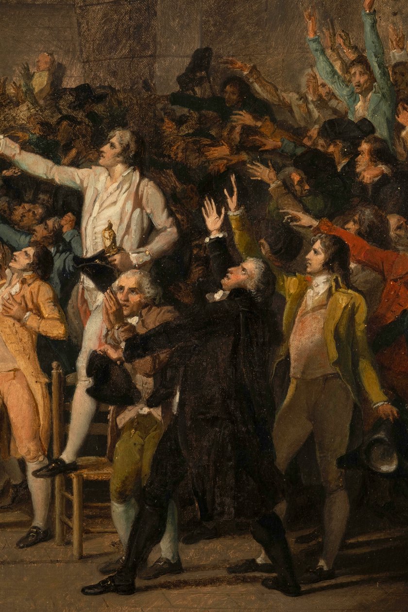 The Tennis Court Oath, 20th June 1789 (detail) by Jacques Louis David