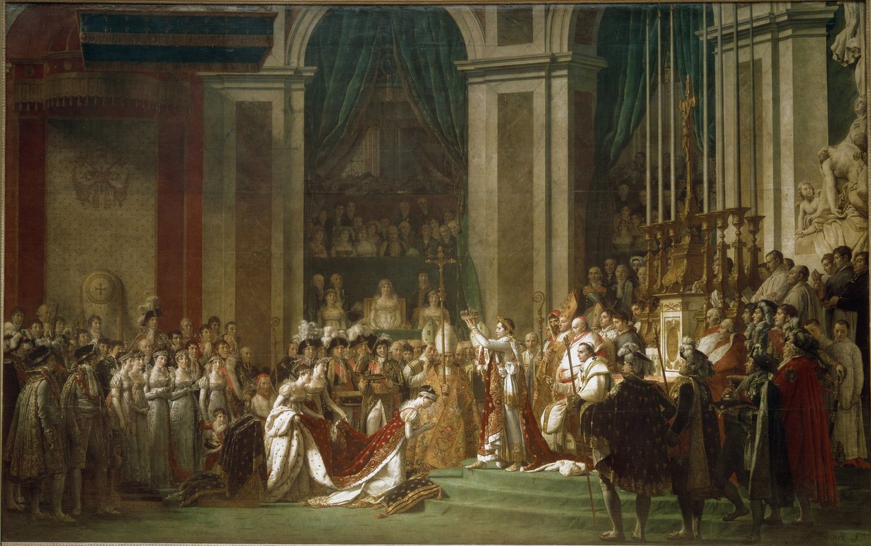 The Consecration of the Emperor Napoleon I and Coronation of the Empress Josephine by Jacques Louis David