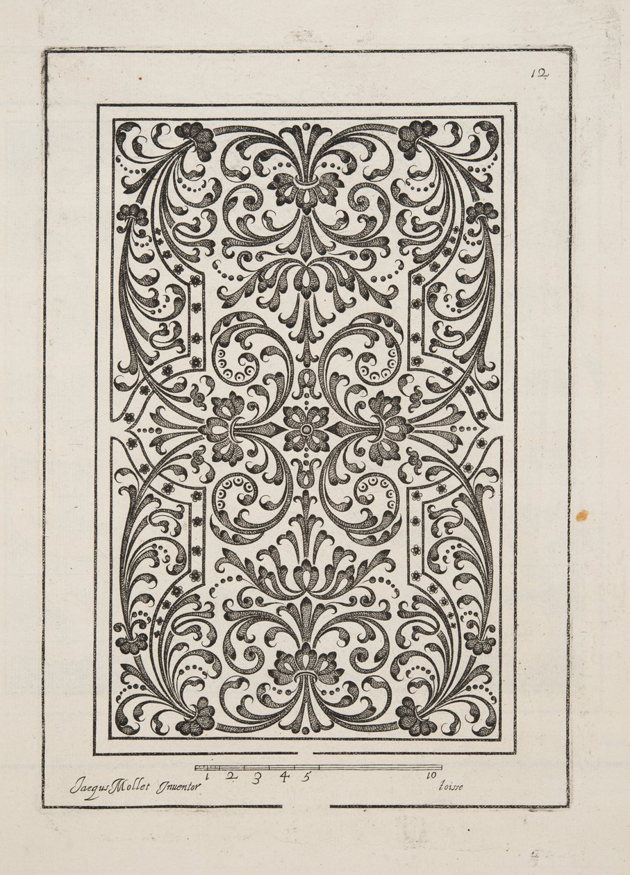 Design for Parterre, from Theatre des Plans et Jardinages, pub. 1652 by Jacques Mollet