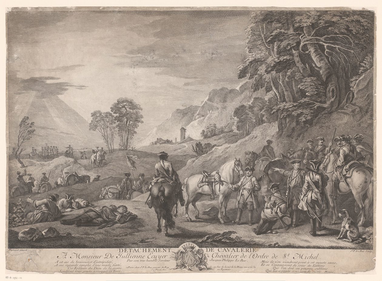Cavalry at Rest by Jacques Philippe Le Bas