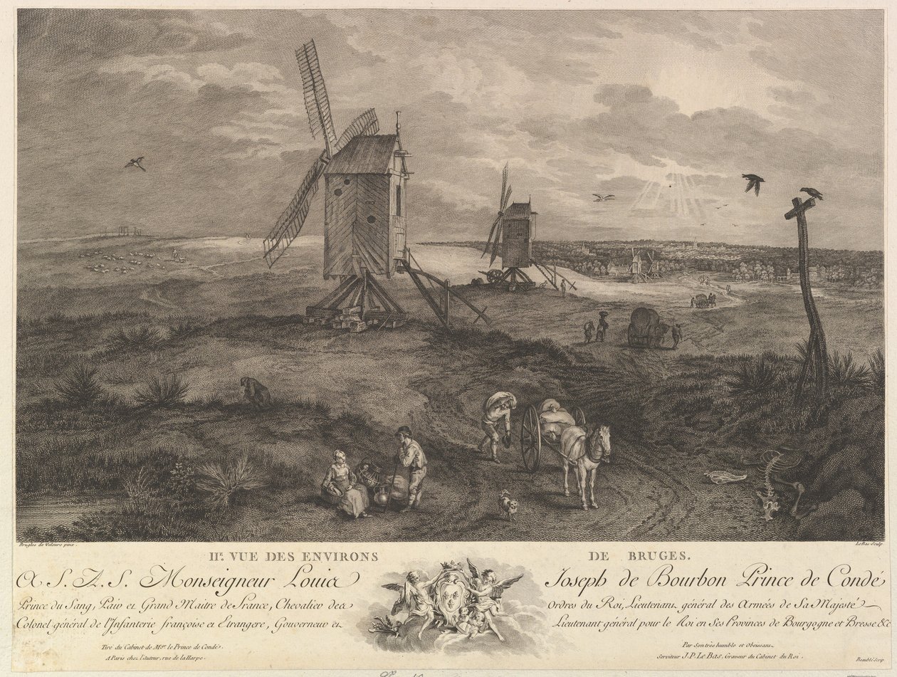 Second View of the Surroundings of Bruges by Jacques Philippe Le Bas