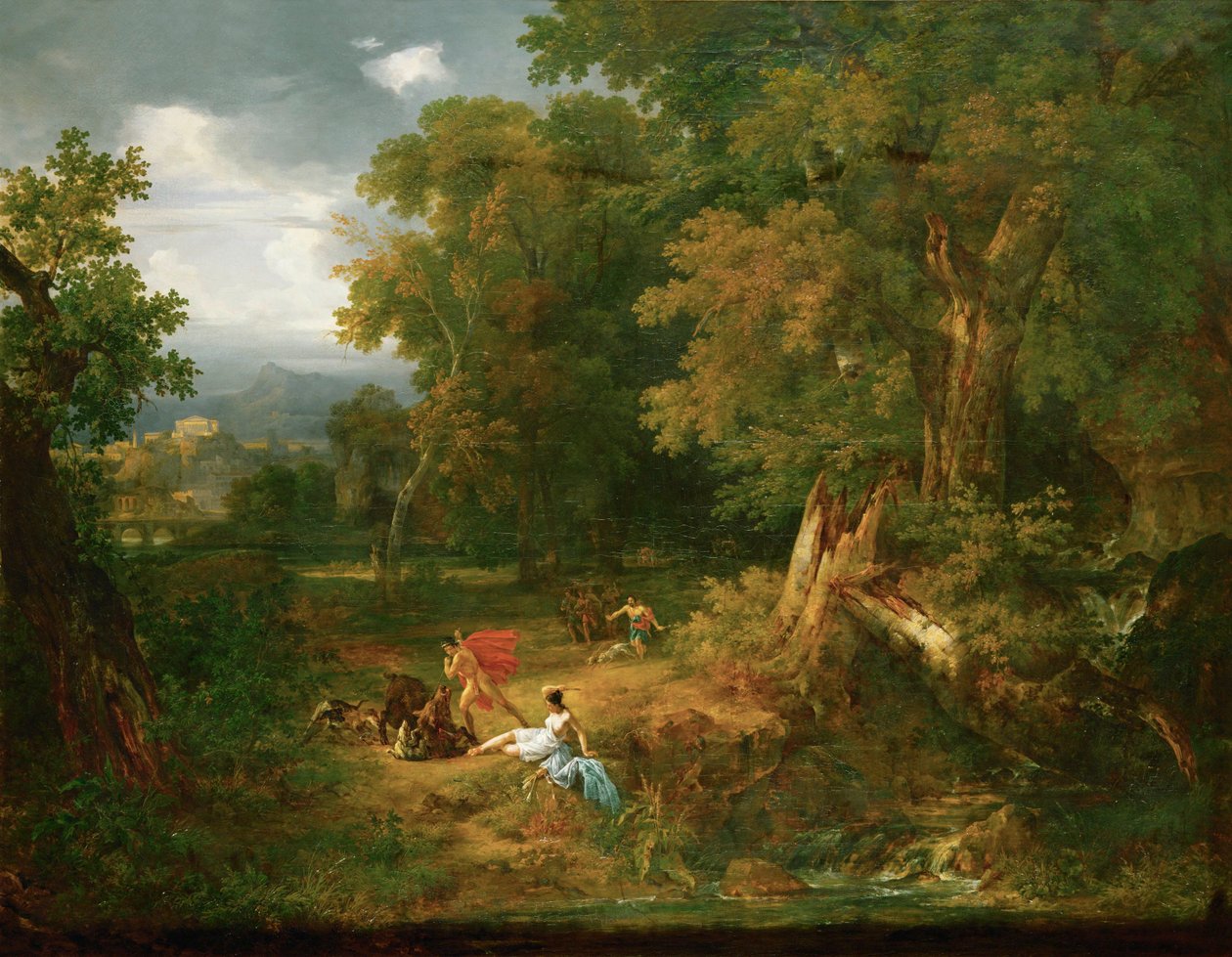 Meleager Kills the Wild Boar of Calydon by Jacques Raymond Brascassat