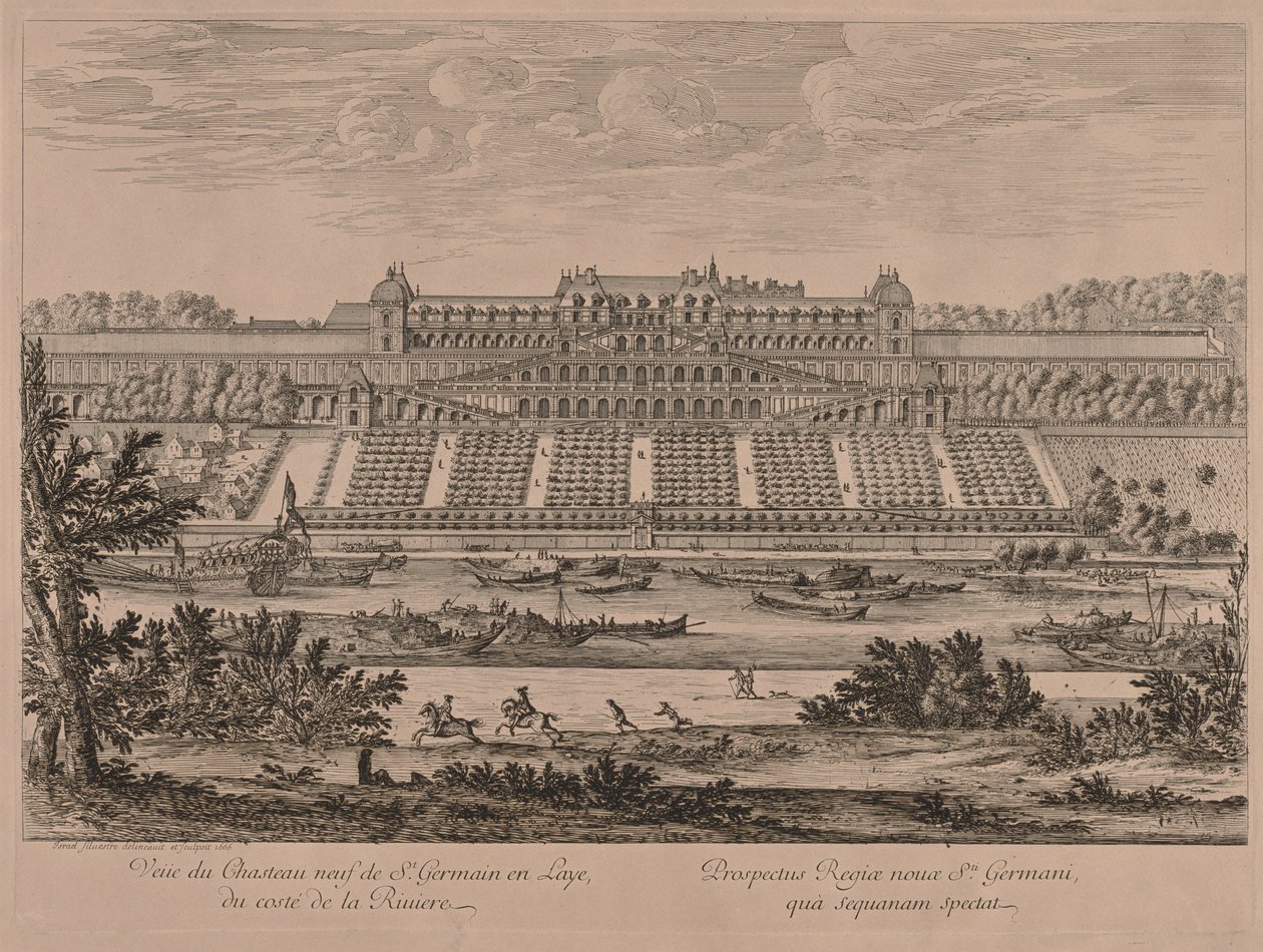 Chateau of St. Germain en Laye from the River by Jacques Rigaud