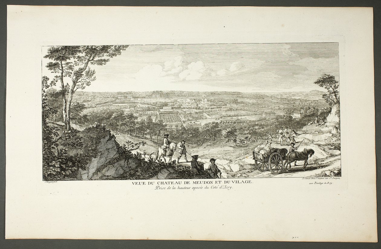 View of Royal Palace of Meudon and Village, from the series The Château de Meudon by Jacques Rigaud