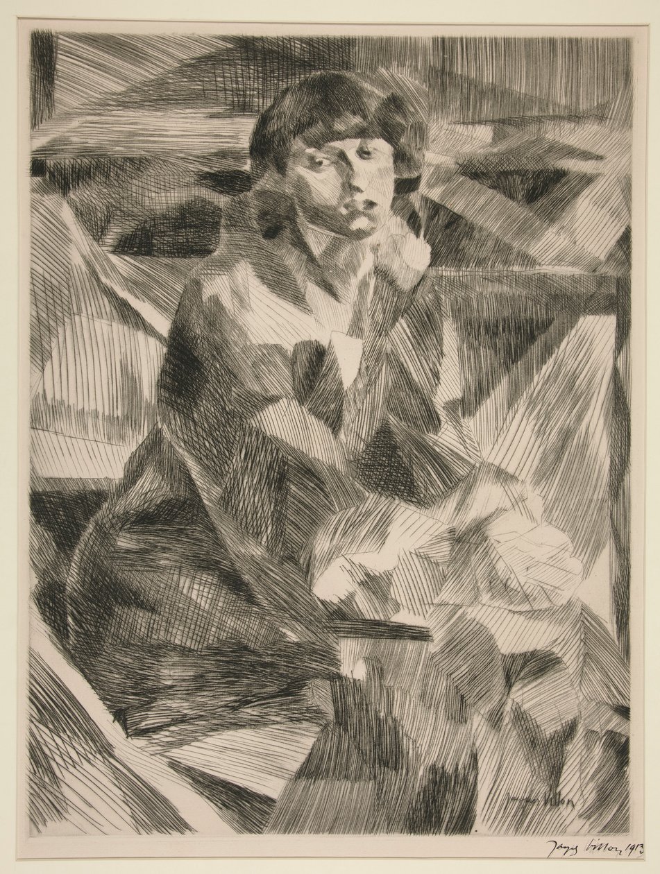 Portrait of a Young Woman by Jacques Villon