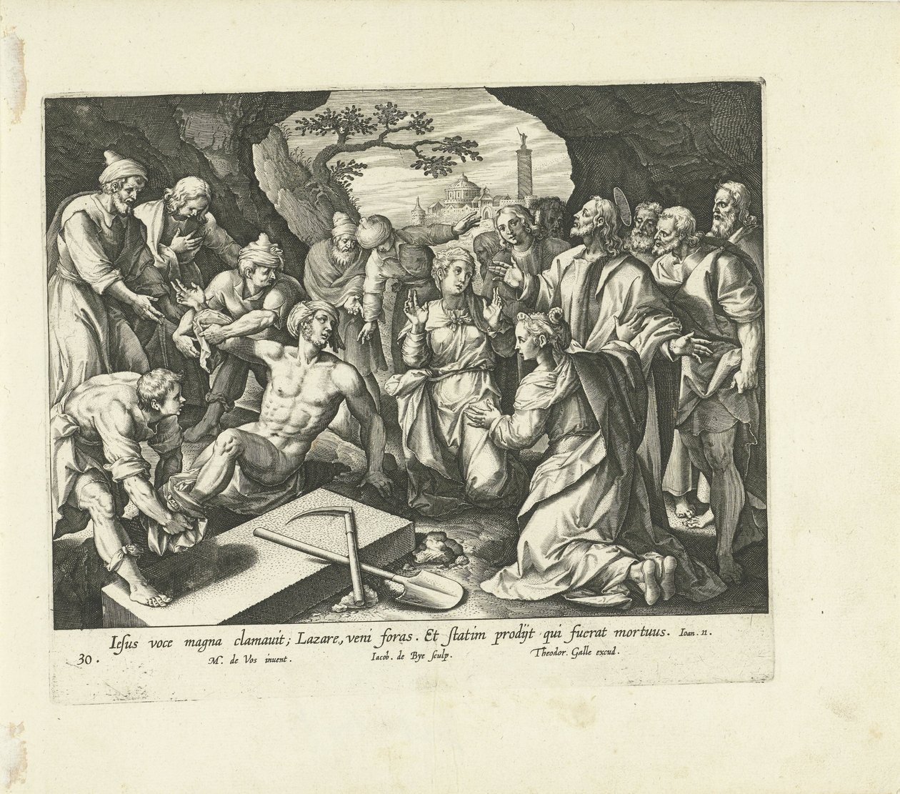 Raising of Lazarus (Vita, Passio et Resurrectio Jesu Christi, Life, Passion and Resurrection of Christ) by Jacques de Bie