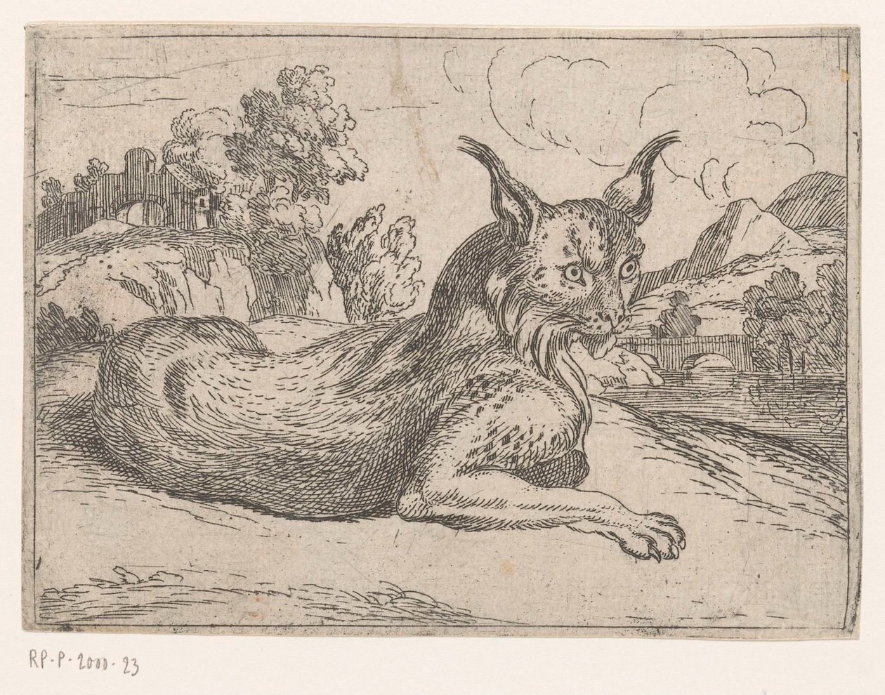Lynx (Animals in Landscapes) by Jacques de Fornazeris (attributed to)
