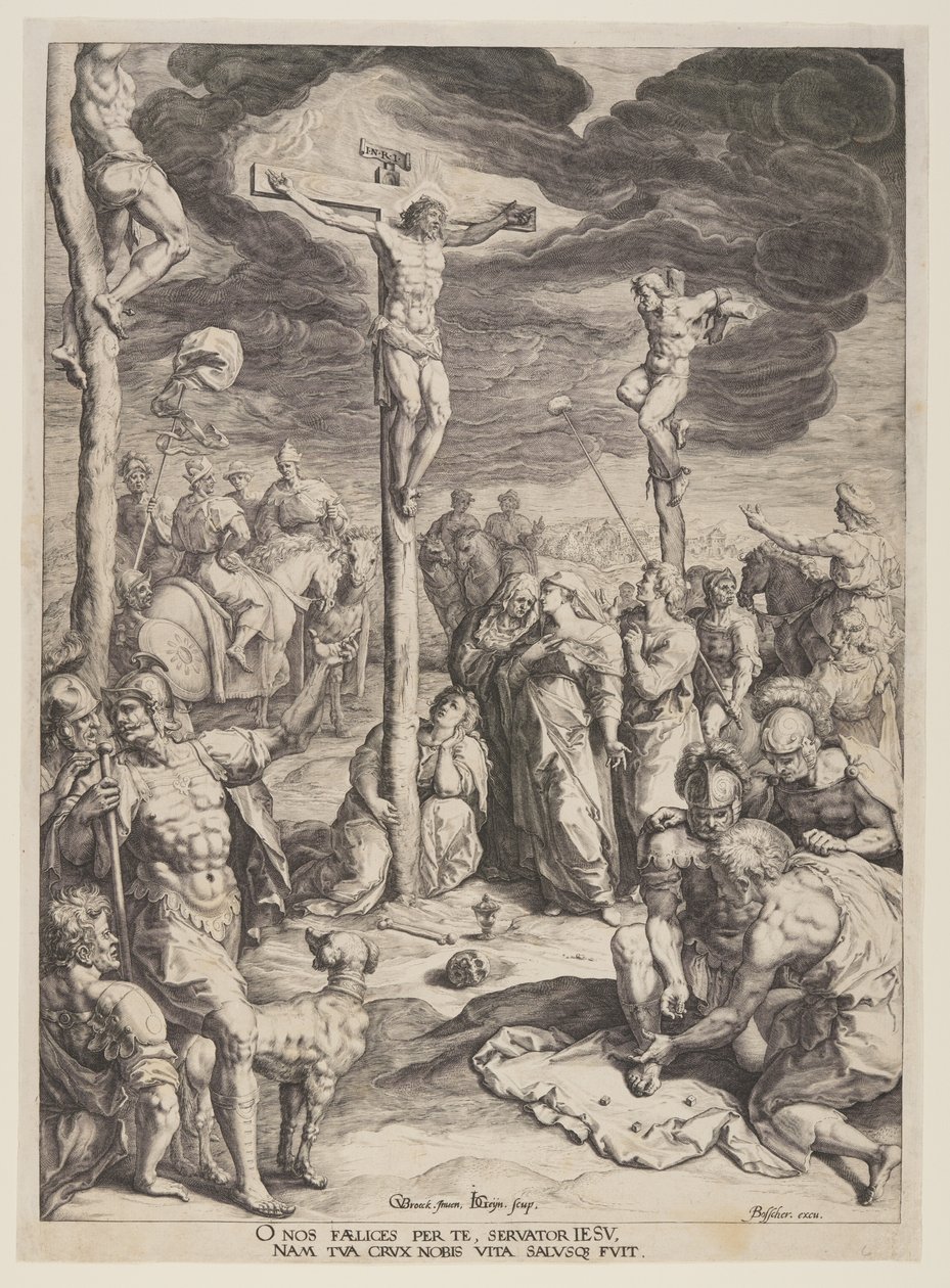 Christ on the Cross between Two Thieves by Jacques de Gheyn II
