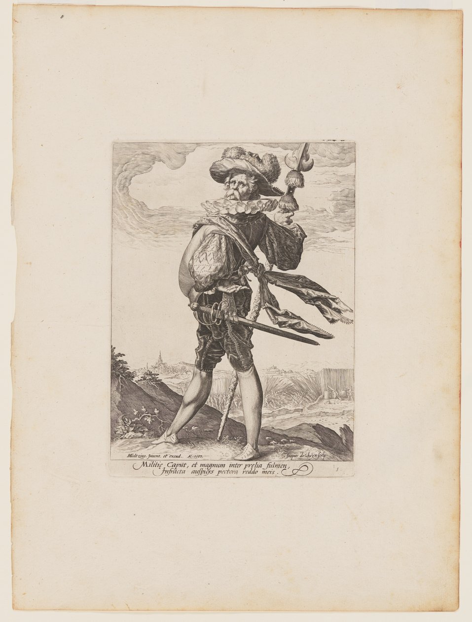 Colonel, from Officers and Soldiers of the Bodyguard of Emperor Rudolph II by Jacques de Gheyn II