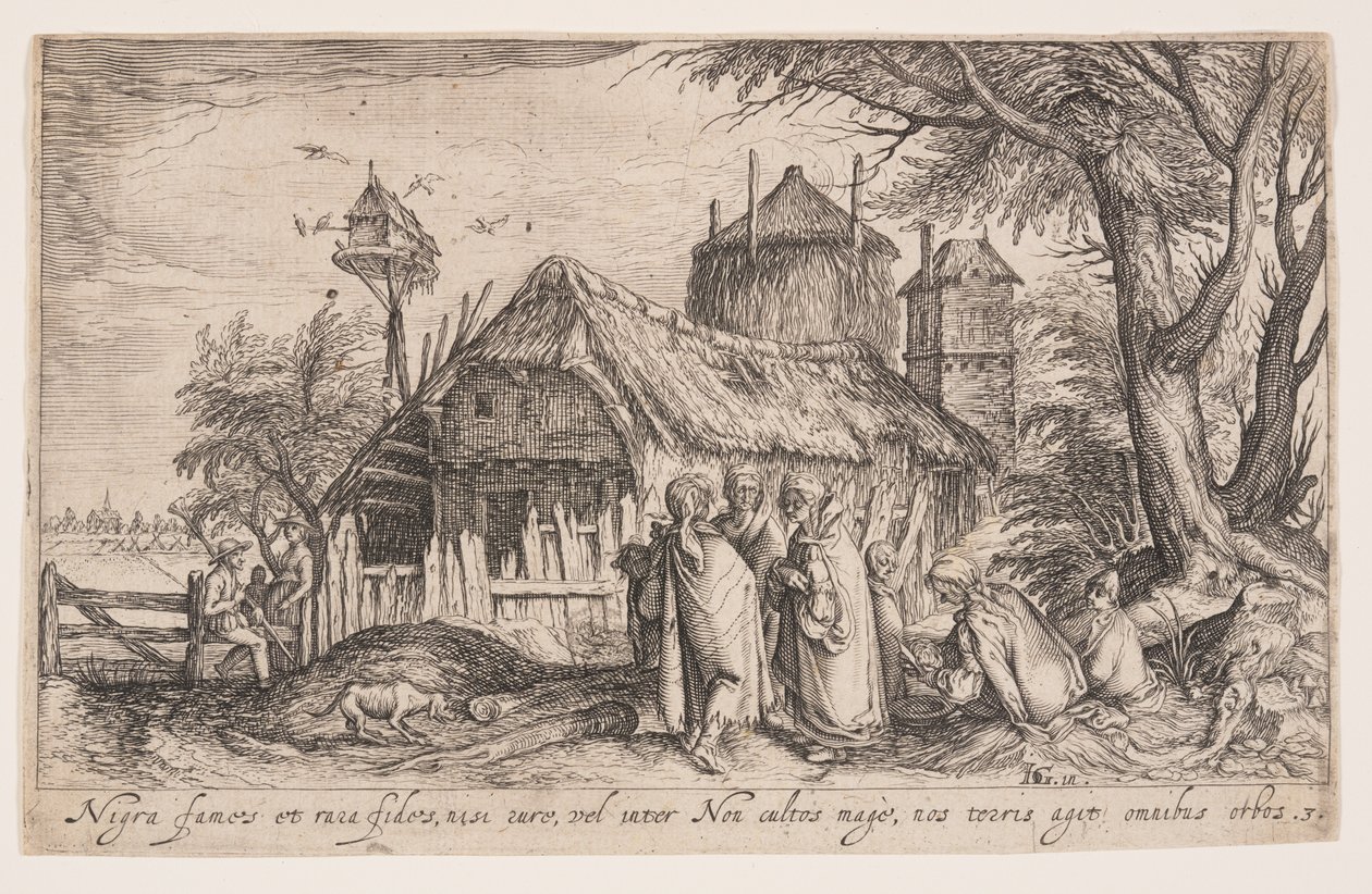 Landscape with Roma People, from Landscapes by Jacques de Gheyn II