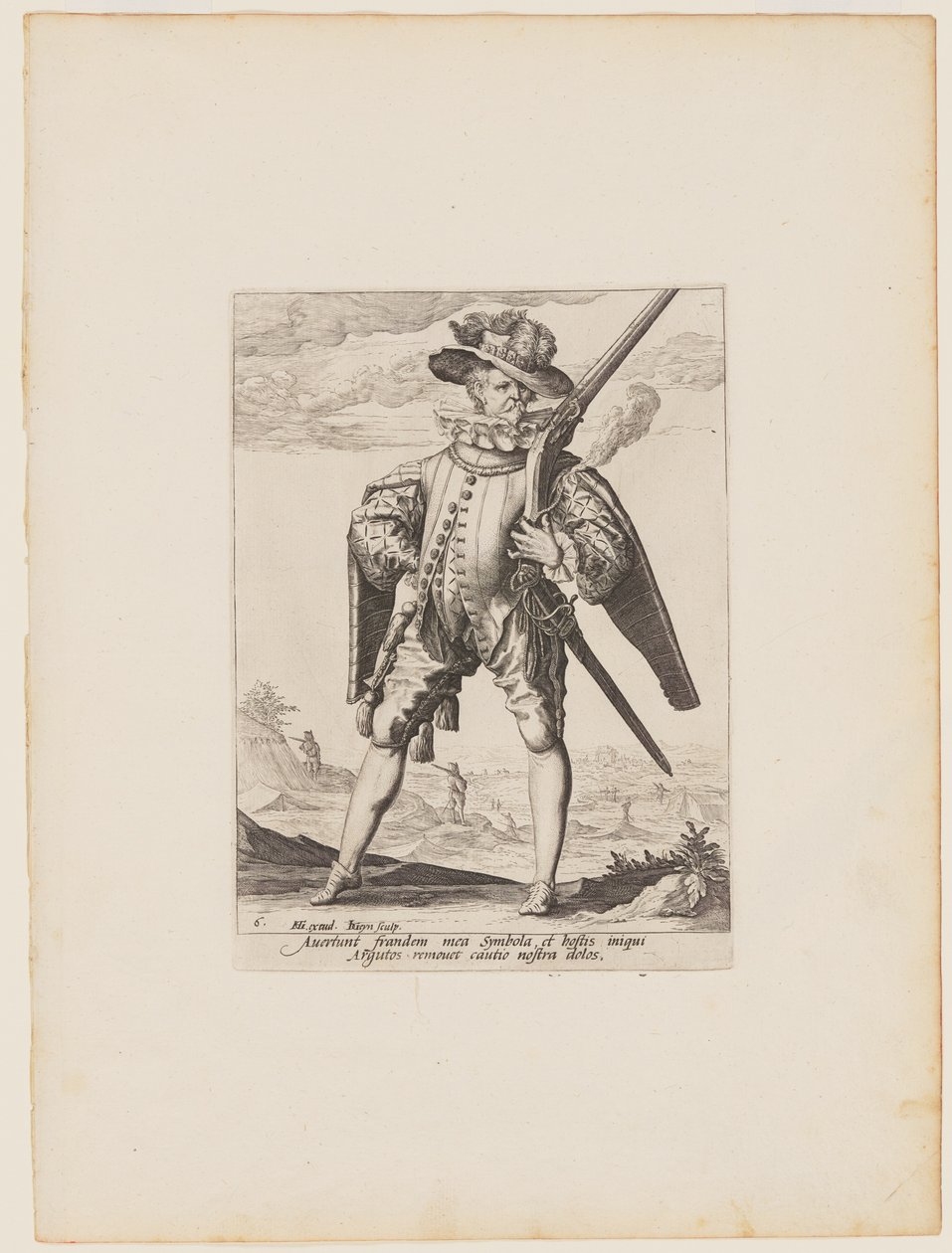 Musketeer, from Officers and Soldiers of the Bodyguard of Emperor Rudolph II by Jacques de Gheyn II