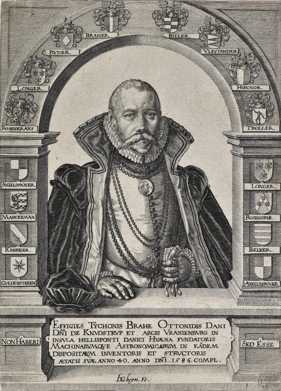 Portrait of Tycho Brahe, Astronomer (without a hat) by Jacques de Gheyn II