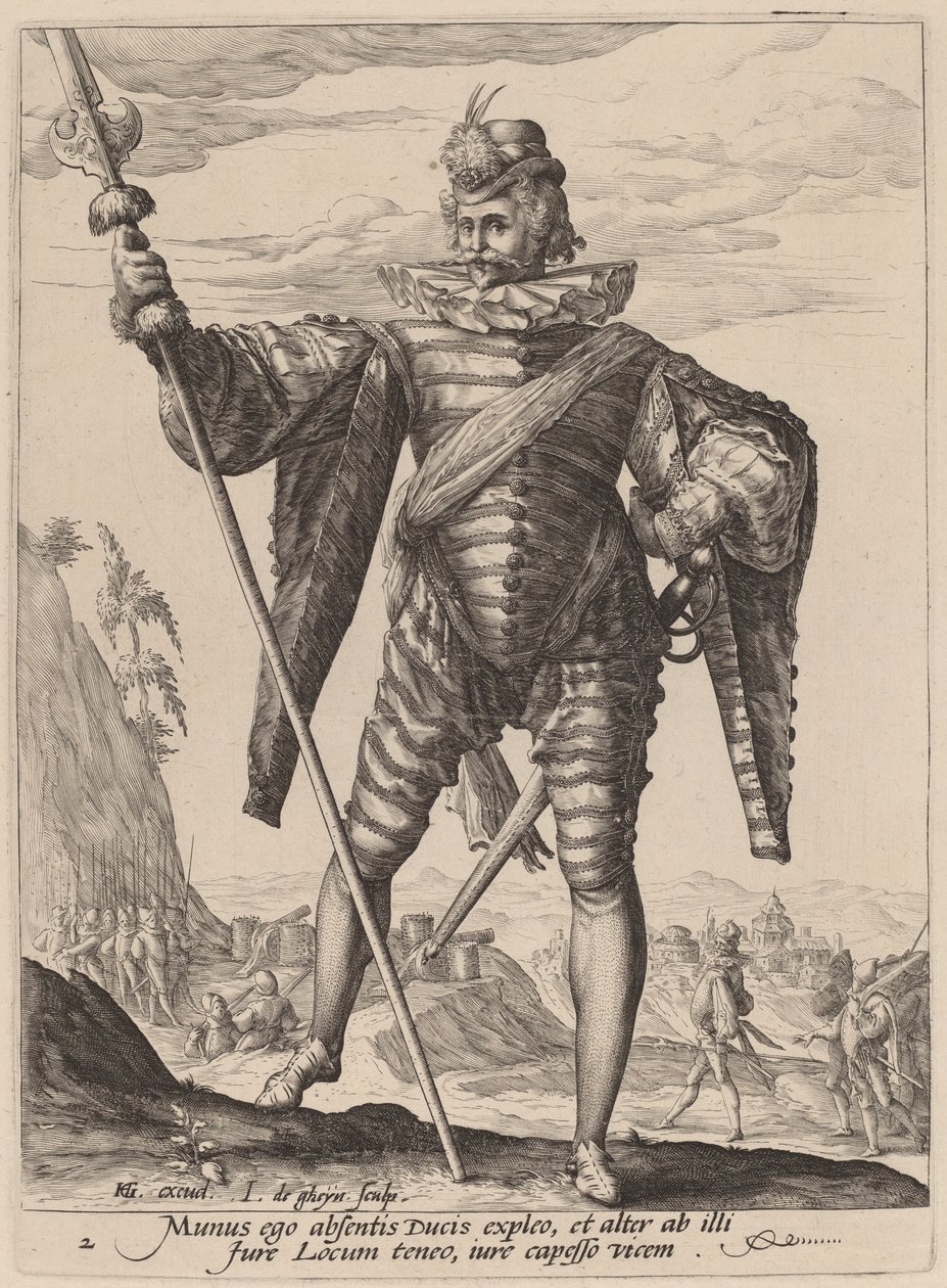 Lieutenant-Colonel by Jacques de Gheyn II after Hendrik Goltzius