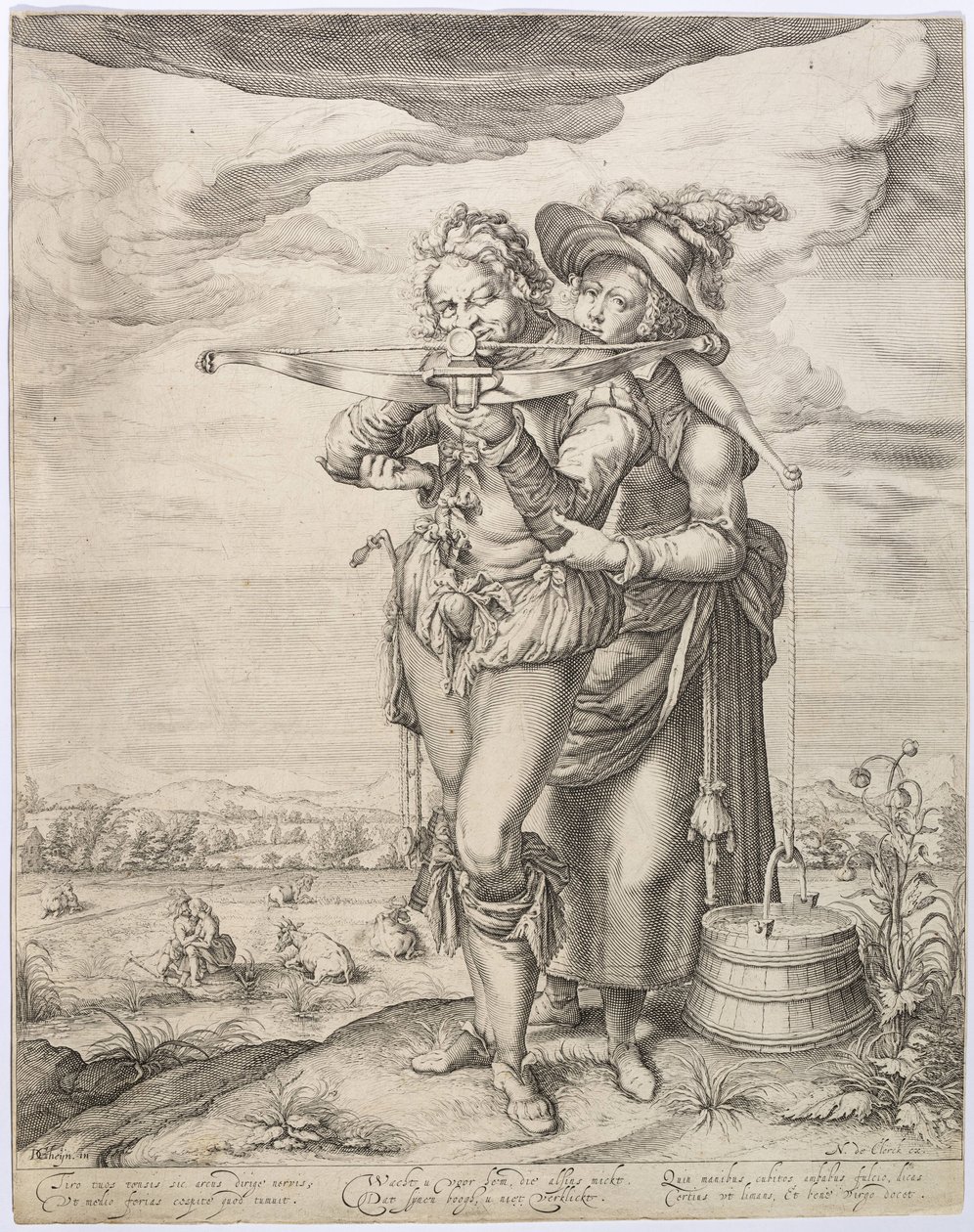 The Crossbowman and the Milkmaid, c. 1610 by Jacques de Gheyn the Younger
