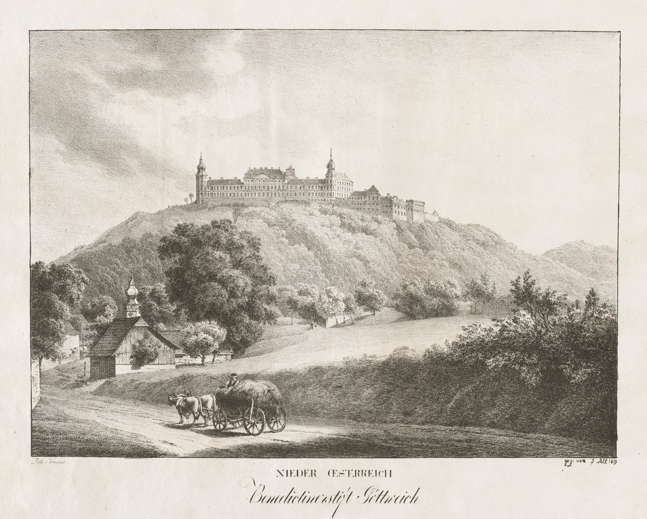 Nieder-oesterreich, Benedictinerstift Gottereich, 1819 by Jakob Alt