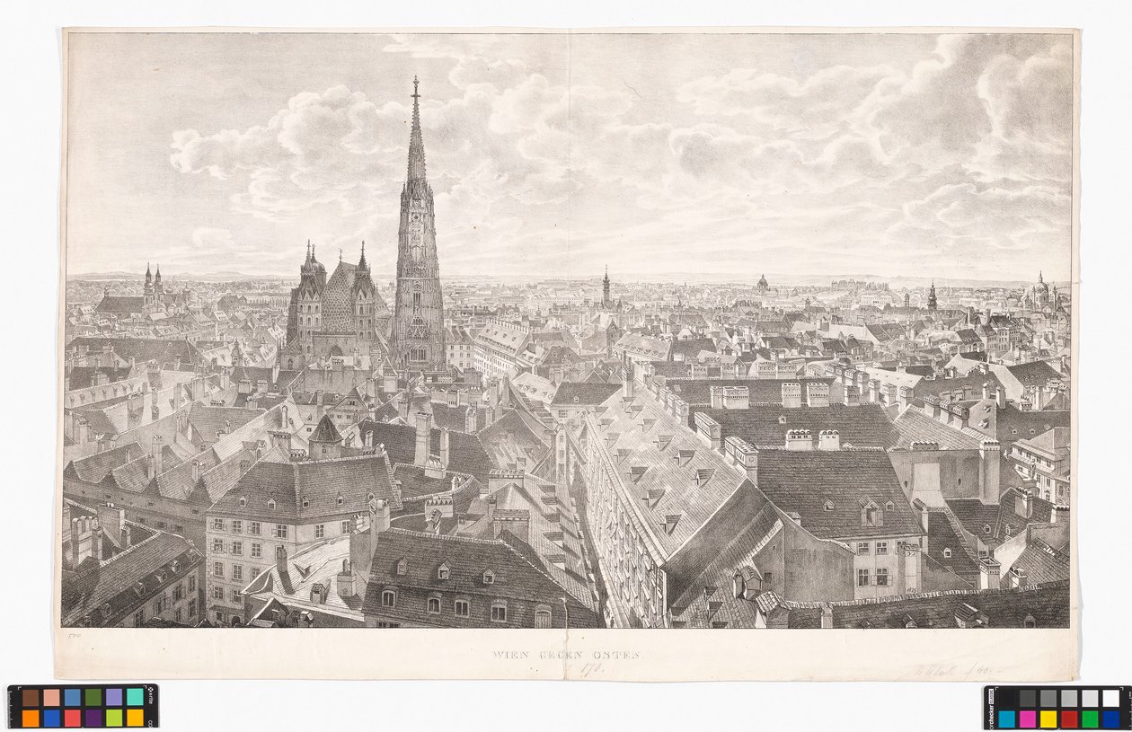 Panorama of Vienna to the East, from St. Peter