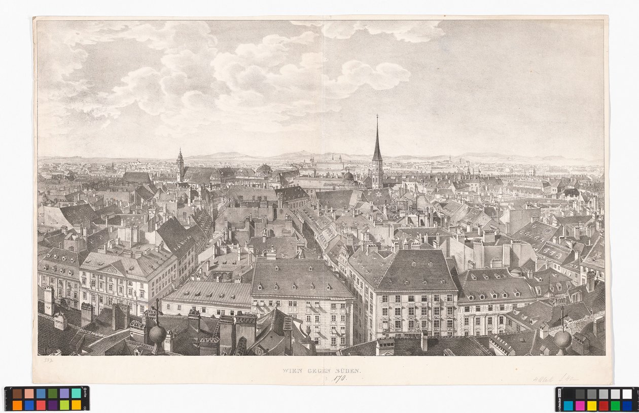Panorama of Vienna to the South, from St. Peter
