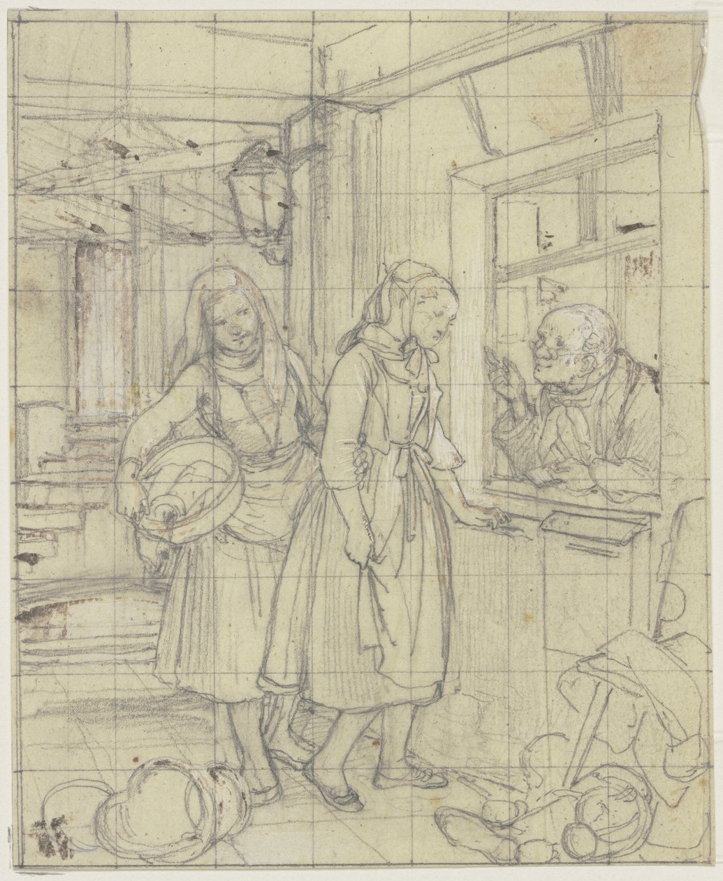 Conversation through the window by Jakob Becker
