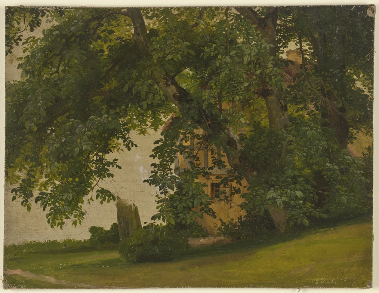 House Behind Trees by Jakob Becker