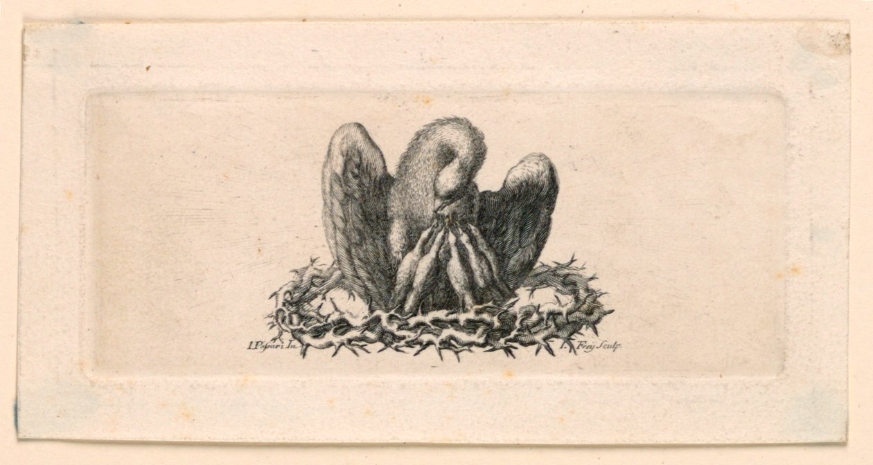 Vignette, The Pelican in the Crown of Thorns by Jakob Frey